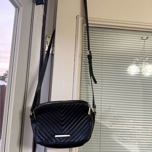 Black Quilted Crossbody Bag - Steve Madden